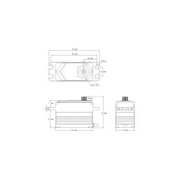 BHX6 HiVOLT BRUSHLESS Digital servo LOW PROFILE (35 kg-0,053s/60°) - 4