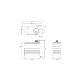 BHX9 HiVOLT BRUSHLESS Digital servo (75 kg-0,10s/60°) - 4