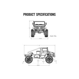 Mini Crawler Absima / Hobby Plus CR18P 2024 T Hunter 1:18 RTR - zelený - 9