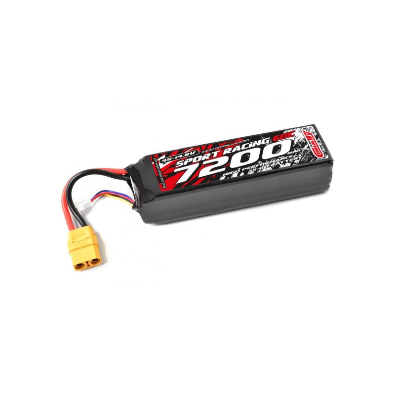 Sport Racing 60C - 7200mAh - 14,8V 4S - LiPo Semi-Soft case - XT90 - 1