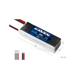 KAVAN Li-Po 5000mAh/14,8V 40/80C 74,0Wh - 2