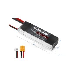 KAVAN Li-Po 4900mAh/11,1V 30/60C Air pack+XT60 plug - 2