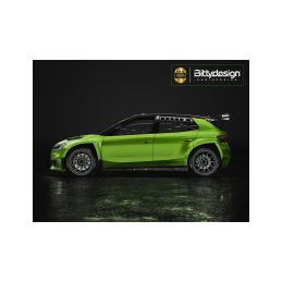 Karoserie čirá ŠKODA Fabia RS Rally2 1/10 rally 190mm, tvrdá 1,2 mm - 3