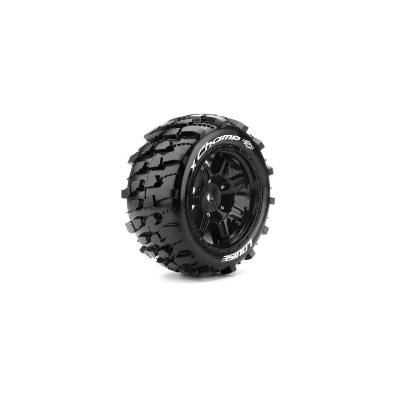 X-CHAMP SPORT 1/5 24mm hex Black Rims, 2 ks - 1