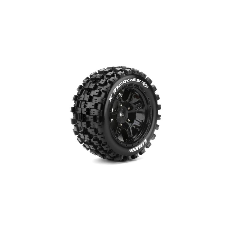 X-MCROSS SPORT 1/5 24mm hex Black Rims, 2 ks - 1