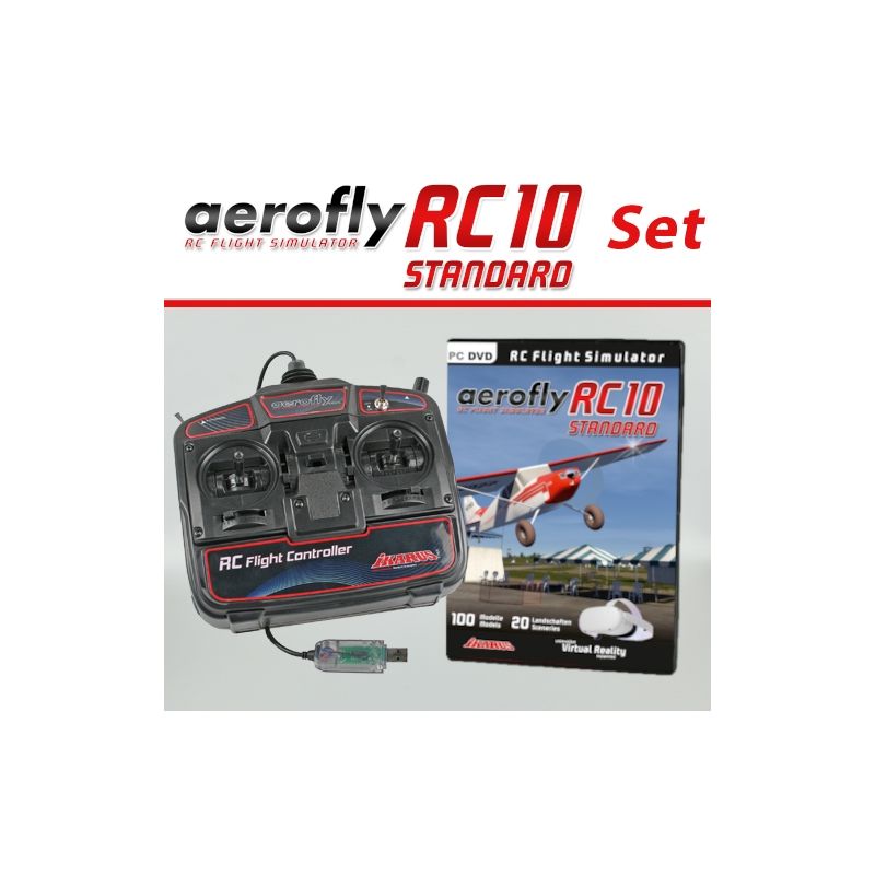 Aerofly RC10 STANDARD na DVD s USB ovladačem pro Win 10/11 - 1