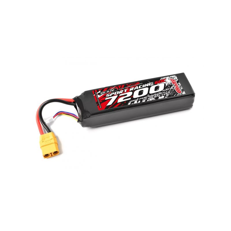 Sport Racing 60C - 7200mAh - 11,1V 3S - LiPo Semi-Soft case - XT90 - 1