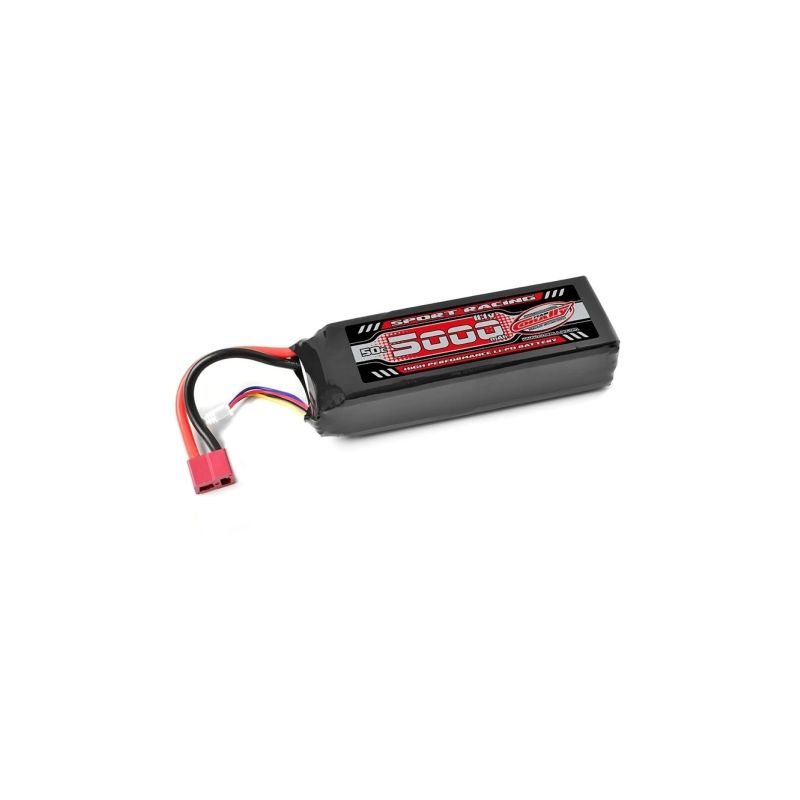 Sport Racing 50C - 5000mAh - 11,1V 3S - LiPo Semi-Soft case - T-Dean - 1